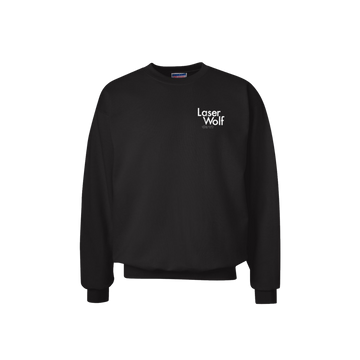Black Laser Wolf Crewneck