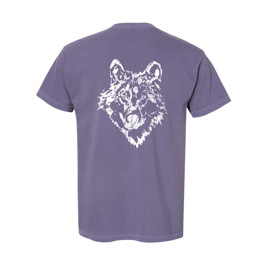 Laser Wolf Grape Pocket Tee